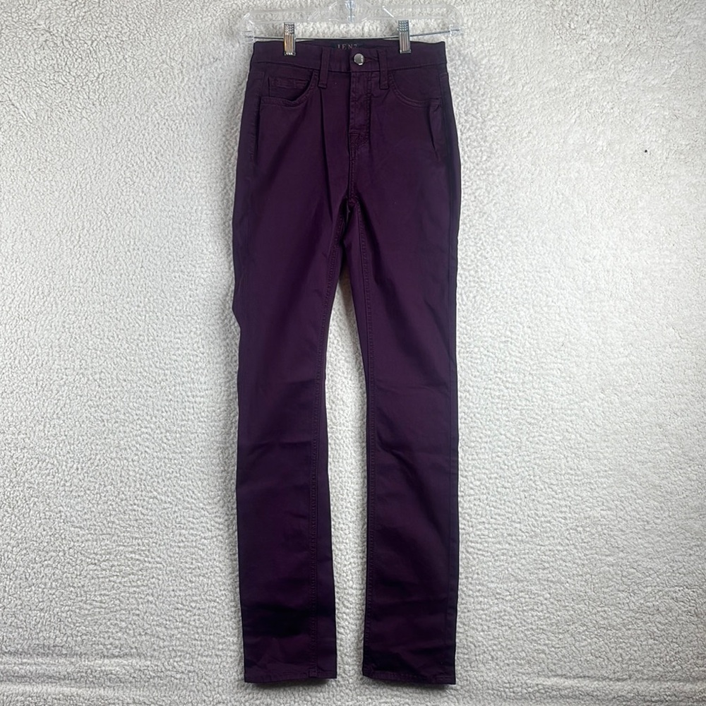 NWOT 7 For All Mankind Womens Jen 7 Purple Denim Slim Straight Leg Jeans Size 0